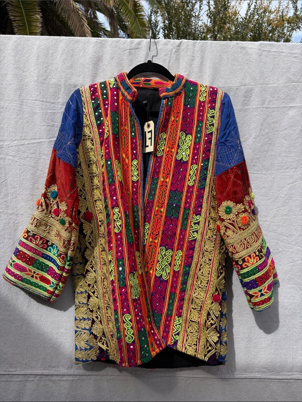 Colorful Embroidered Boho Jacket - Multi